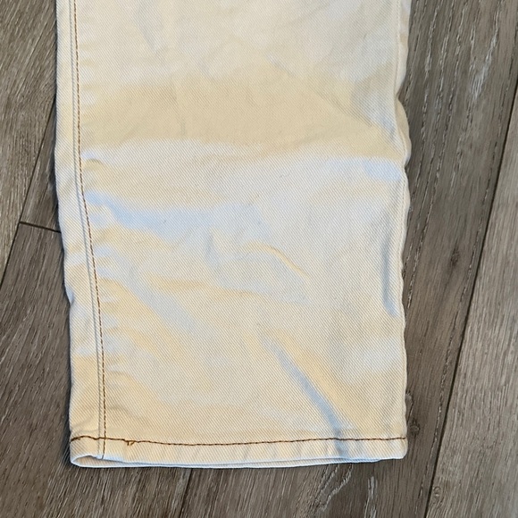 PACSUN | Stretch Mom High Rise Cream Denim Straight Leg Pants - Picture 7 of 16